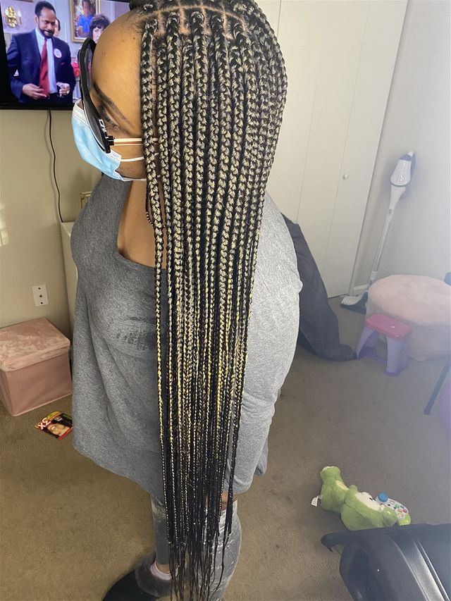 Medium butt box braids