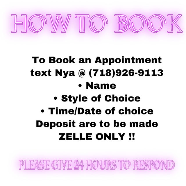 *Deposits can be made CASH APP ($NYAONFIRE)