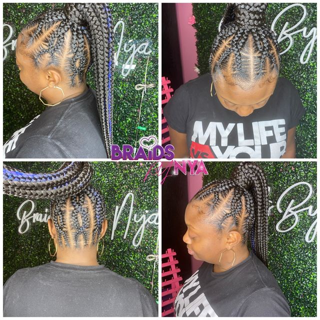 Criss cross ponytail